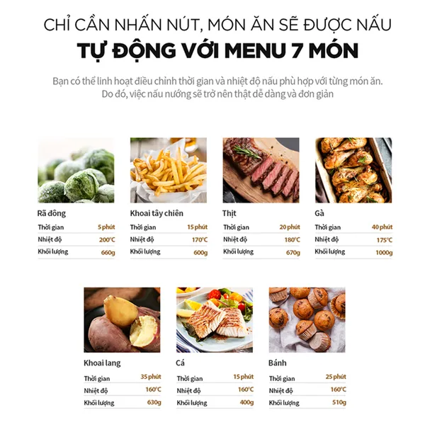 Nồi Chiên Không Dầu Cuckoo CAF-G0510T/BKVNCV Màu Đen
