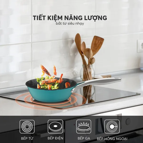 Chảo Chống Dính Full Induction Elmich EL-8107GA Size 26cm