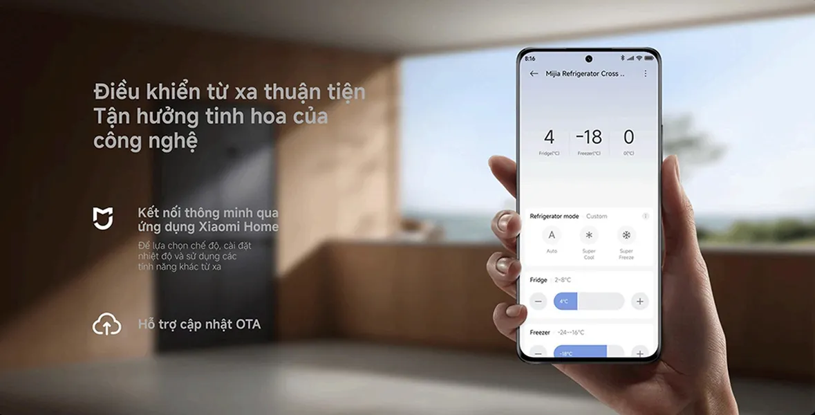 Tủ Lạnh Xiaomi Inverter 510 Lít Mijia Cross Door VN