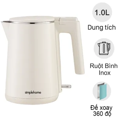 Bình Đun Siêu Tốc Simplehome K101NN - Màu Be