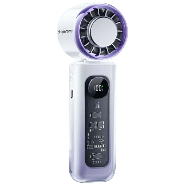 Quạt Cầm Tay Có Sò Lạnh Simplehome A231 Màu Tím Ombre