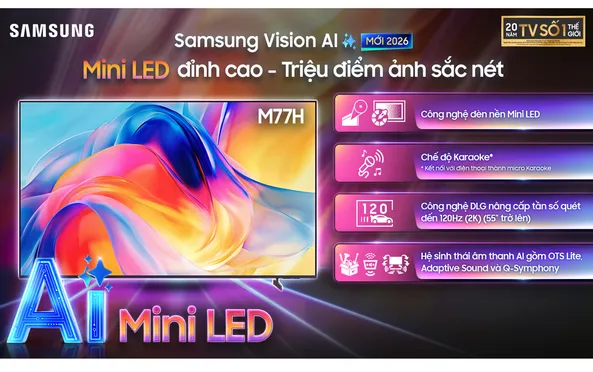 Smart AI Tivi Samsung Mini LED 4K 75 Inch UA75M77HA