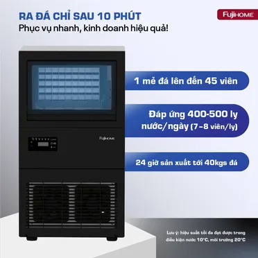 Máy Làm Đá Kèm Lọc Nước UF Fujihome IM45C 3