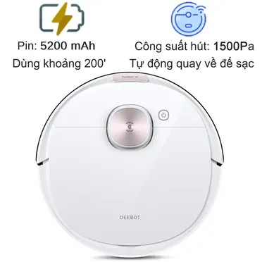 Robot Hút Bụi Lau Nhà Ecovacs Deebot T8 Max Trắng ( DLX11-61)