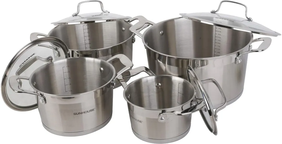 Bộ nồi inox 5 đáy Sunhouse SH783 16-20-24-28 cm