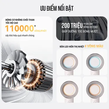 Máy Sấy Tóc Tốc Độ Cao Coclear CH7699 1600W 3