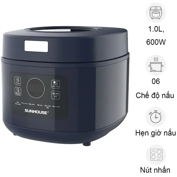 Nồi Cơm Điện Tử Sunhouse SHD8802 1 Lít