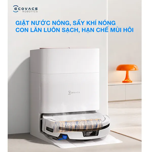 Robot Hút Bụi Lau Nhà Ecovacs T80 Max Omni White
