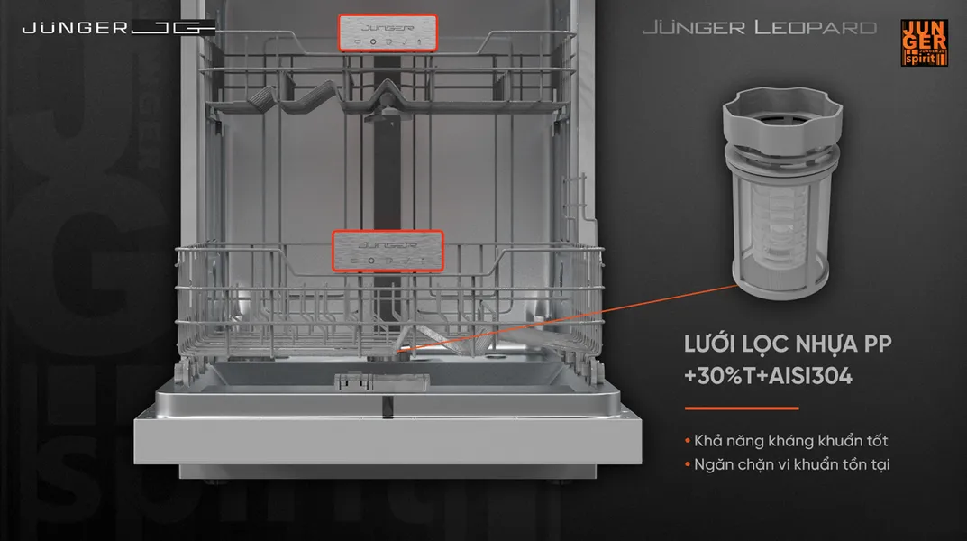 Máy Rửa Bát Junger DWJ-140 - Xuất Xứ Thái Lan