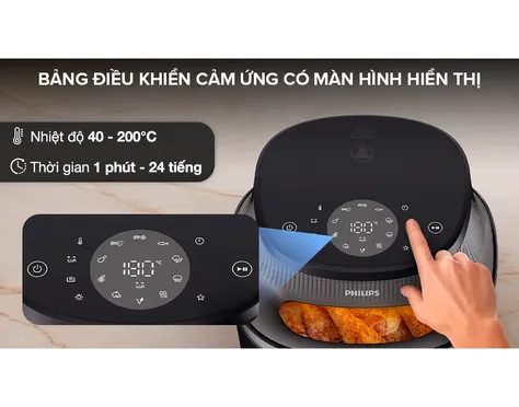 Nồi Chiên Không Dầu Philips NA332/00 6.2 Lít 10