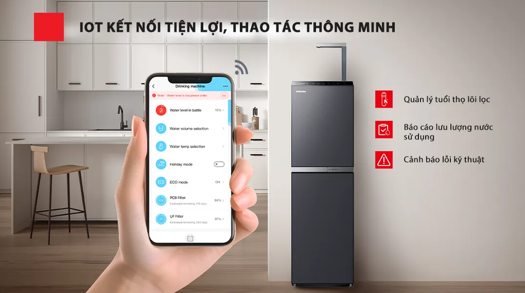 Máy Lọc Nước RO Nóng Nguội Lạnh Toshiba TWP-W2396SVN(M) 10 Lõi
