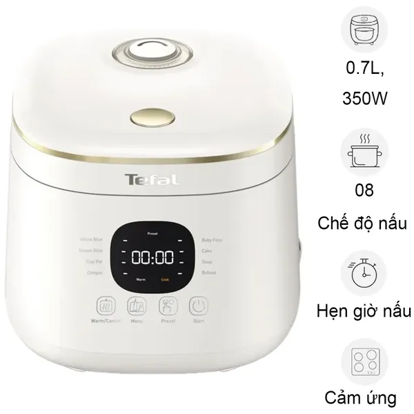 Nồi Cơm Điện Tử Tefal Rice Mate Mini RK515168 0.7 Lít