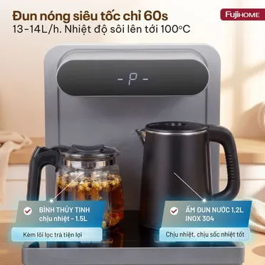 Cây Nước Nóng Lạnh Kết Hợp Bàn Pha Trà, Cafe Fujihome TB392N 4
