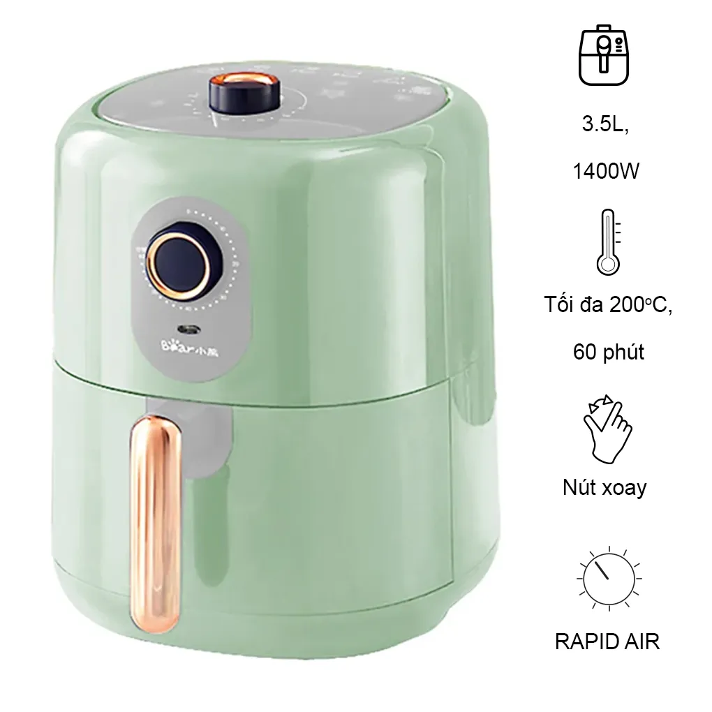 Nồi Chi&ecirc;n Kh&ocirc;ng Dầu QZG-B14D1 - H&agrave;ng Quốc Tế - Bản Tiếng Anh
