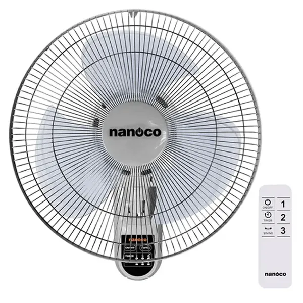 Quạt Treo Remote Nanoco NWF1612RC Màu Xám