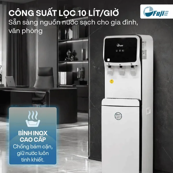 Máy Lọc Nước RO Tích Hợp Làm Nóng Lạnh Cao Cấp FujiE WPD5300C