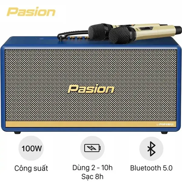 Loa Di Động Xách Tay Paramax PASION 2c (Màu Xanh)