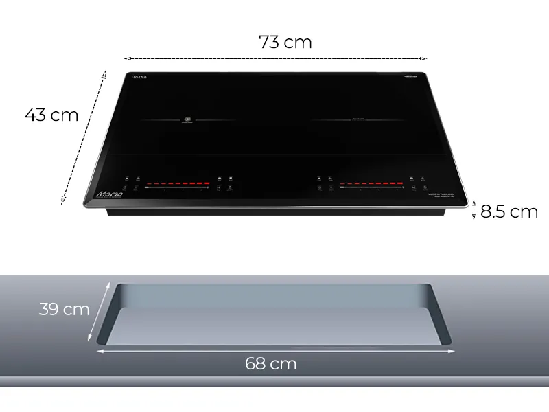 Bếp Đôi Điện Từ Hồng Ngoại Sunhouse Mama MMB82141-TMC 4400W - Xuất Xứ Thái Lan
