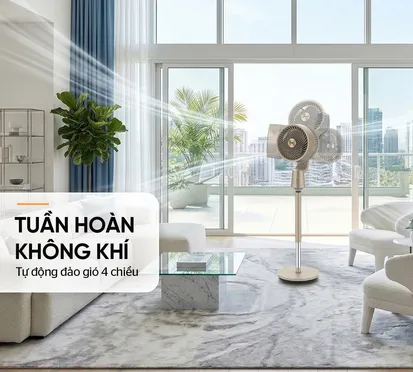 Quạt Đứng Tuần Hoàn Không Khí Có Remote Sunhouse Apex APF7320GY 3