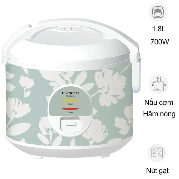 Nồi Cơm Điện Cuckoo CR-1002V/GRWHCRVNCKV 1.8 Lít