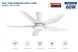 Quạt Trần 5 Cánh Có Đèn Sunhouse Apex APF7676W 60W 1