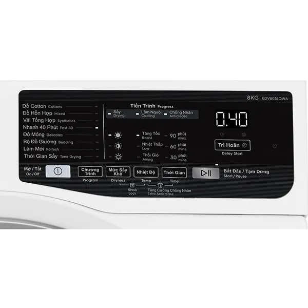 Máy Sấy Electrolux 8 Kg EDV805JQWA