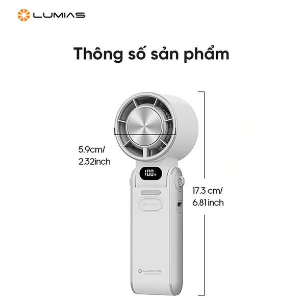 Quạt Cầm Tay Mini Có Sò Lạnh Lumias F3600