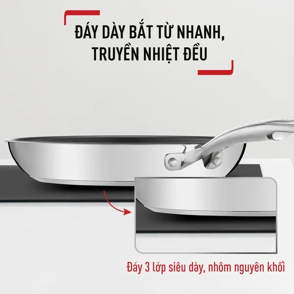 Chảo Chiên Inox Cao Cấp Tefal Duetto Plus 28cm