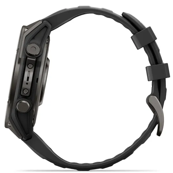 Đồng Hồ Thông Minh Garmin fenix 9 47mm Viền Titanium Carbon Dây Silicone