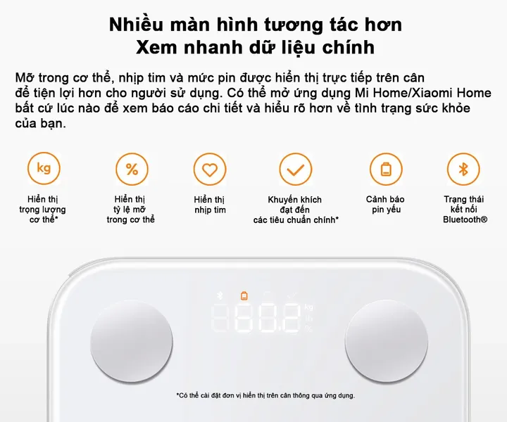 Cân Sức Khỏe Xiaomi Body Composition Scale S400 (BHR7793GL)