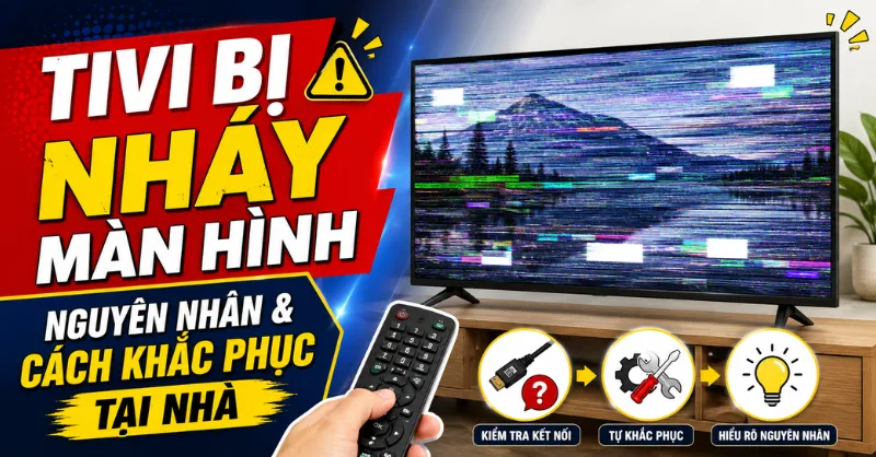 7 nguyên nhân tivi bị nháy màn hình và cách khắc phục tại nhà