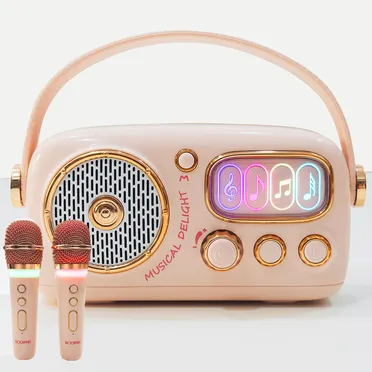 Bộ Loa Karaoke Mini Cổ Điển Bluetooth iCore VSM99 (Kèm 02 Micro)