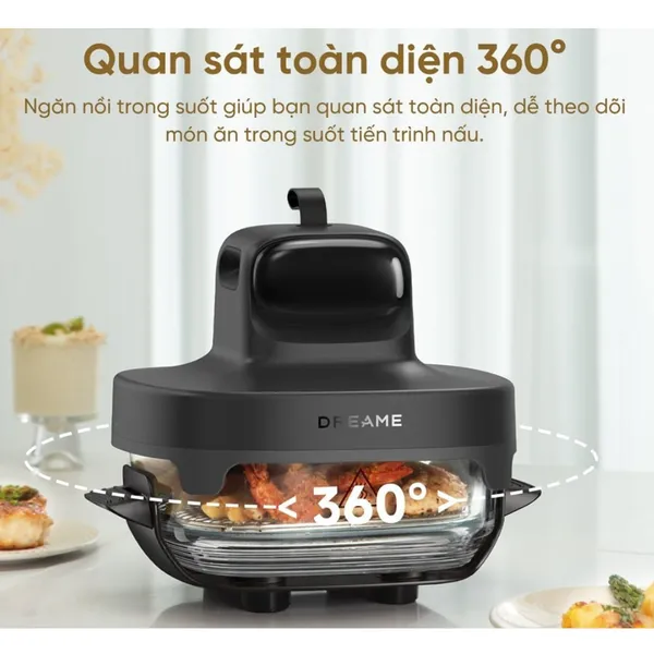 Nồi Chiên Không Dầu 2 Lòng Nồi Dreame Tasti PT60