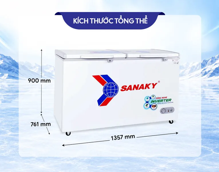 Tủ Đông Sanaky Inverter 410 Lít VH-5699HY3