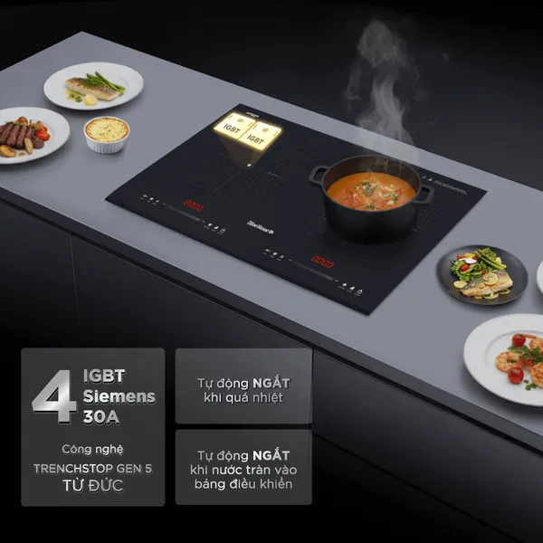 Bếp Từ Đôi BlueStone ICB-6939 5200W - Xuất Xứ Thái Lan