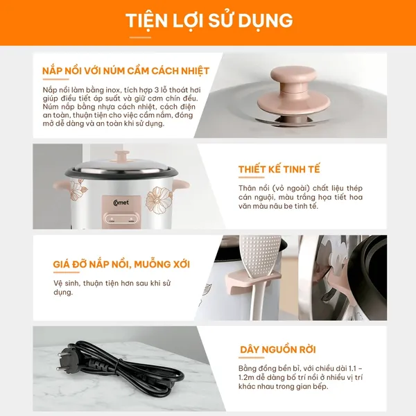Nồi Cơm Điện Comet CM8035 1.8 Lít