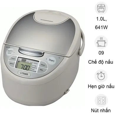 Nồi Cơm Điện Tử Tiger JAX-S10W 1 Lít - Nhật Bản
