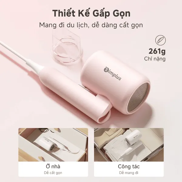 Máy Sấy Tóc Gấp Gọn Simplus CFJH008WH00