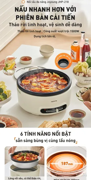 Nồi Lẩu Đa Năng Joyoung JHP-218 4 Lít