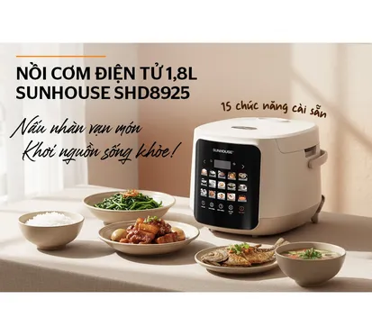 Nồi Cơm Điện Tử 1.8 Lít Sunhouse SHD8925 5