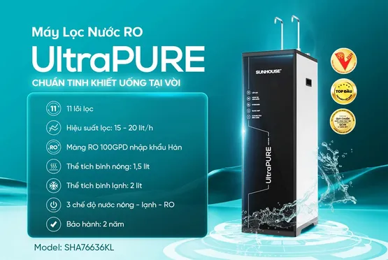 Máy Lọc Nước RO UltraPURE Sunhouse SHA76636KL 11 Lõi 4