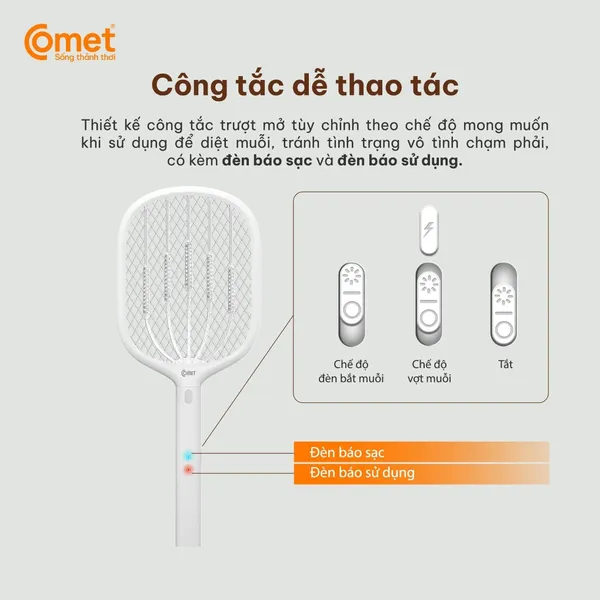 Vợt Muỗi Điện Comet CP049