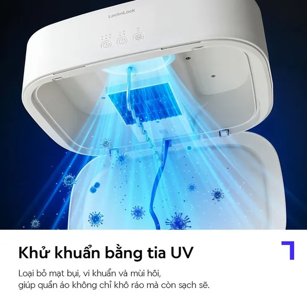 Tủ Sấy Quần Áo Gấp Gọn Lock&Lock END112IVY 600W