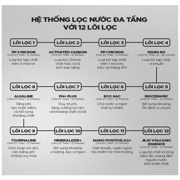 Máy Lọc Nước Nóng Lạnh Cuckoo 12 Lõi RO CP-BRPV1201S/BKCRVNCV 10