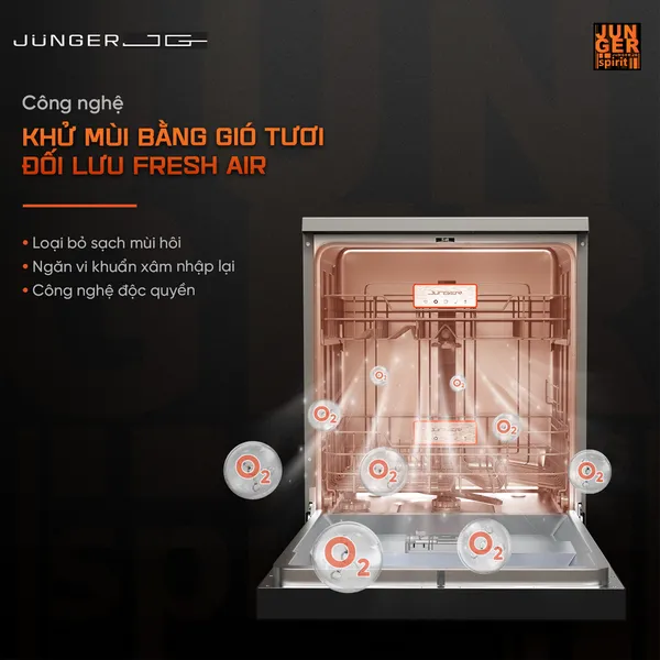 Máy Rửa Chén Junger Leopard-DWJ-163-MS - Xuất Xứ Thái Lan