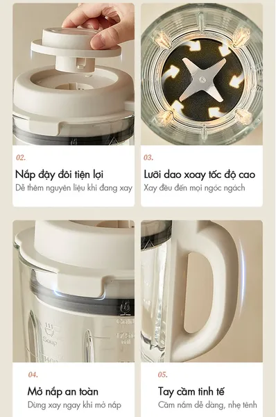 Máy Làm Sữa Hạt Đa Năng Bear PBJ-D10T1