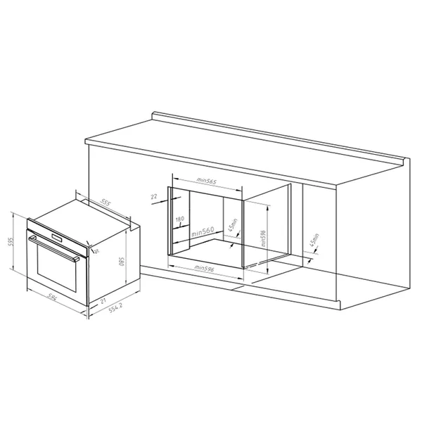 Lò Nướng Âm Tủ Hafele HC-O811B (495.10.035)