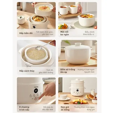 Nồi Nấu Chậm Cho Bé Ăn Dặm Joyoung JSC-187 1.8 Lít 9