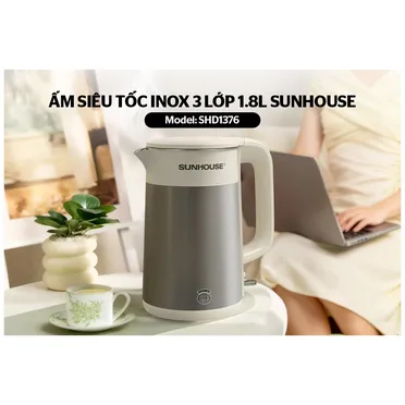Ấm Siêu Tốc Inox 3 Lớp 1.8 Lít Sunhouse SHD1376 5