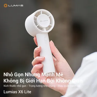 Quạt Cầm Tay Mini Lumias X6 LITE Màu Hồng 1